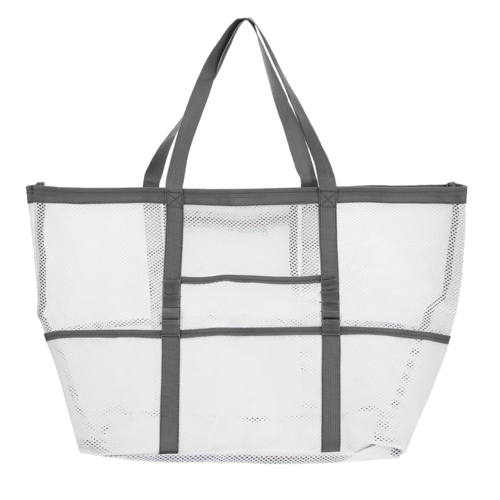 TOVINANNA Portable Mesh Shower Bag for Beach and Travel Versatile Organizer for Toys and Sundries Space-saving Design Opening for Easy Access Mesh Tote
