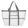 TOVINANNA Portable Mesh Shower Bag for Beach and Travel Versatile Organizer for Toys and Sundries Space-saving Design Opening for Easy Access Mesh Tote view 1