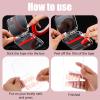 36 Pcs Press on Nail Storage Box Container All-In-One Clear 3 pcs Double Sided Tape Acrylic Display Fake Nail 3 Big Storage Box Organizer Case Artificial False Nail Boxes Packaging for Press Ons view 3