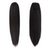 UAmy hair Long Yaki Straight Drawstring Ponytail for Black Women 26inch Yaki Straight Pony Tail Clip in Hairpiece Synthetic Kinky Straight Ponytail hair Extension(2# Natural Black) view 2