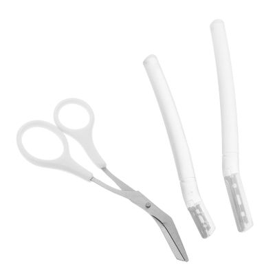 HAPINARY 1set Eyebrow Grooming Kit Safety Comb Brow Scissors Folding Eyebrow Razor for Precision Trimming and Eyelash Care for Women and Men