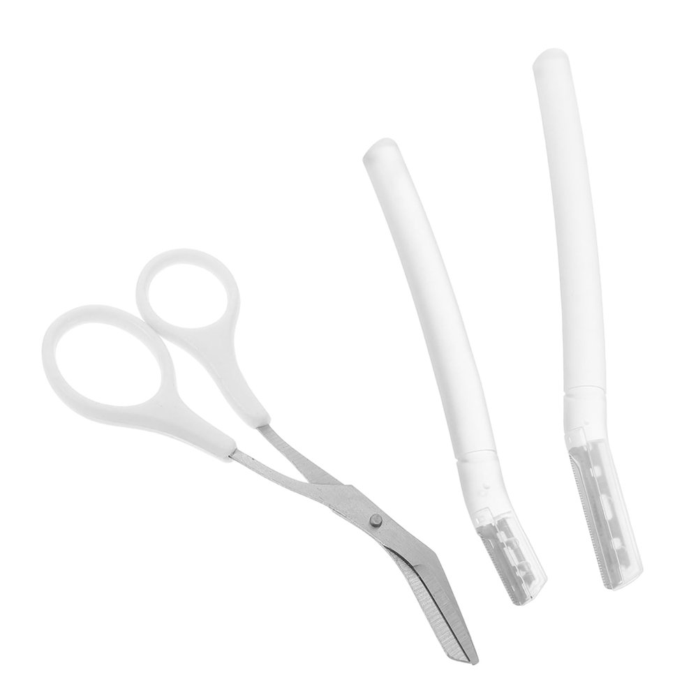 HAPINARY 1set Eyebrow Grooming Kit Safety Comb Brow Scissors Folding Eyebrow Razor for Precision Trimming and Eyelash Care for Women and Men