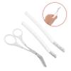HAPINARY 1set Eyebrow Grooming Kit Safety Comb Brow Scissors Folding Eyebrow Razor for Precision Trimming and Eyelash Care for Women and Men view 3