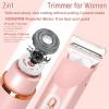 Bikini Trimmer for Women, Electric Razor & Shaver with Dual Ceramic Blades, Painless Hair Removal for Face, Body & Intimate Areas, 2 in 1 Wet & Dry Waterproof Travel Grooming Kit(Light Pink) view 4