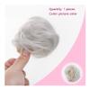Bun, Hair Bun Synthetic Hair Pieces Mini Claw Clip Messy Chignon Extensions Wig Accessory Updo Hairpieces for Women(Gray) view 2