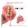Bun, Hair Bun Synthetic Hair Pieces Mini Claw Clip Messy Chignon Extensions Wig Accessory Updo Hairpieces for Women(Gray) view 4