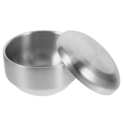 Healeved Stainless Steel Shaving Bowl Set Shaving Lather Bowl for Men Metal Reusable
