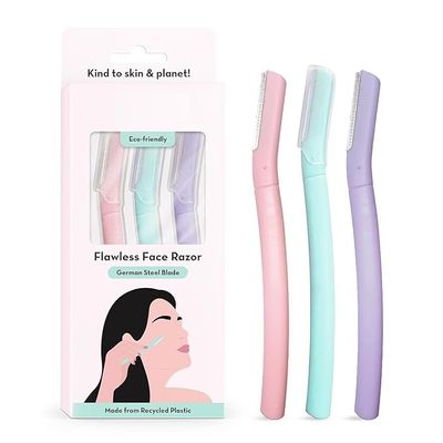 Mini Face & Eyebrow Razor with Single German Steel Blade | Painless Hair Removal for Upper Lips, Forehead, Sideburns | Prevents Razor Burns