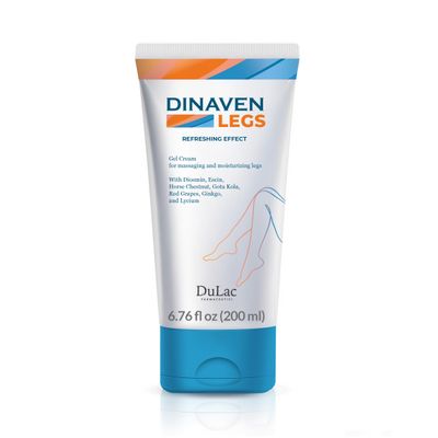 DULC FARMACEUTICI 1982 Dulac Dinaven Legs Cooling Cosmetic Gel With Natural Botanical Elements Lightweight Daily Leg Care Fast Absorbing Body Formula 6.76 Fl Oz