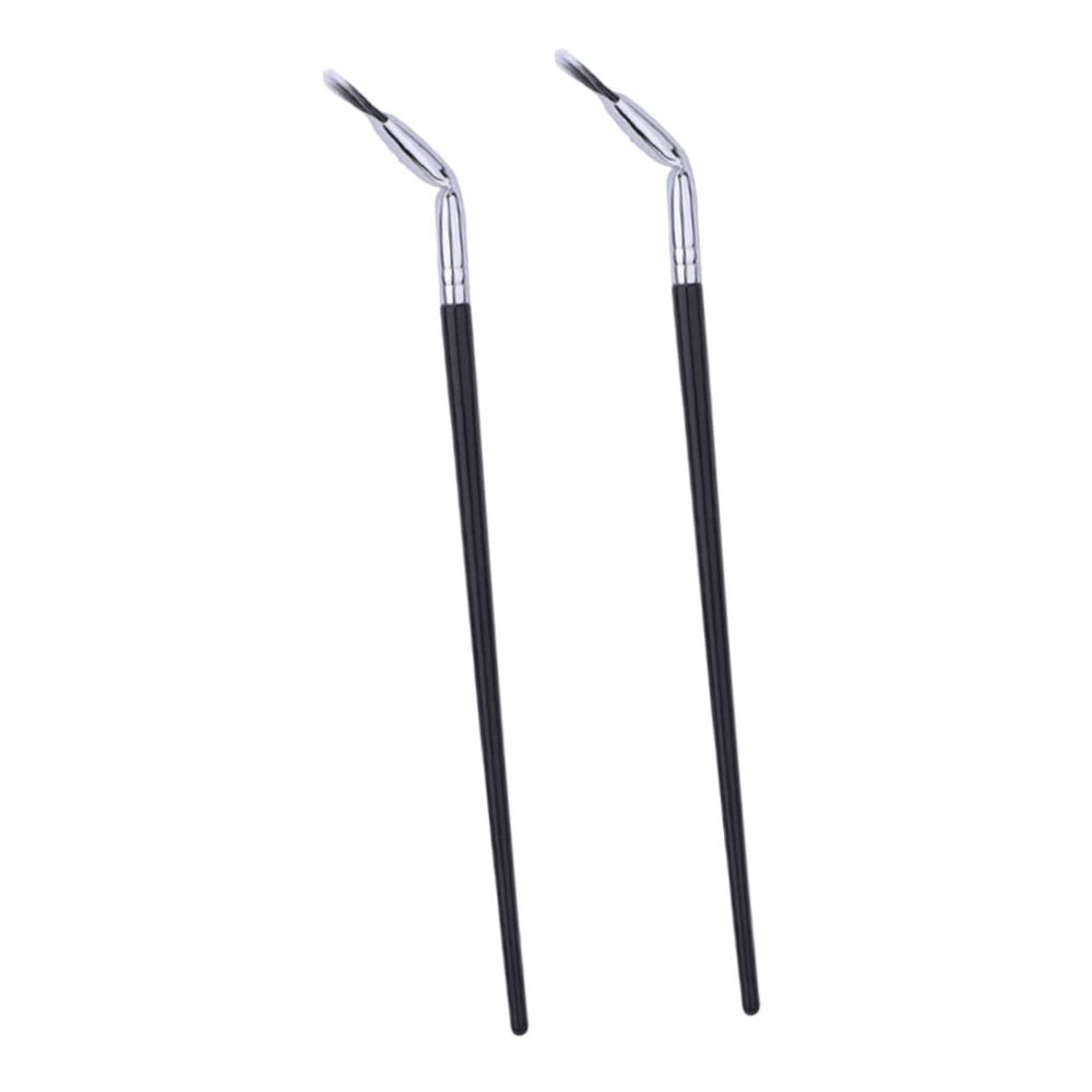 ASAKKURA 2pcs Travel Makeup Brush Fan Eyelash Brush for Easy Application and Touch-up