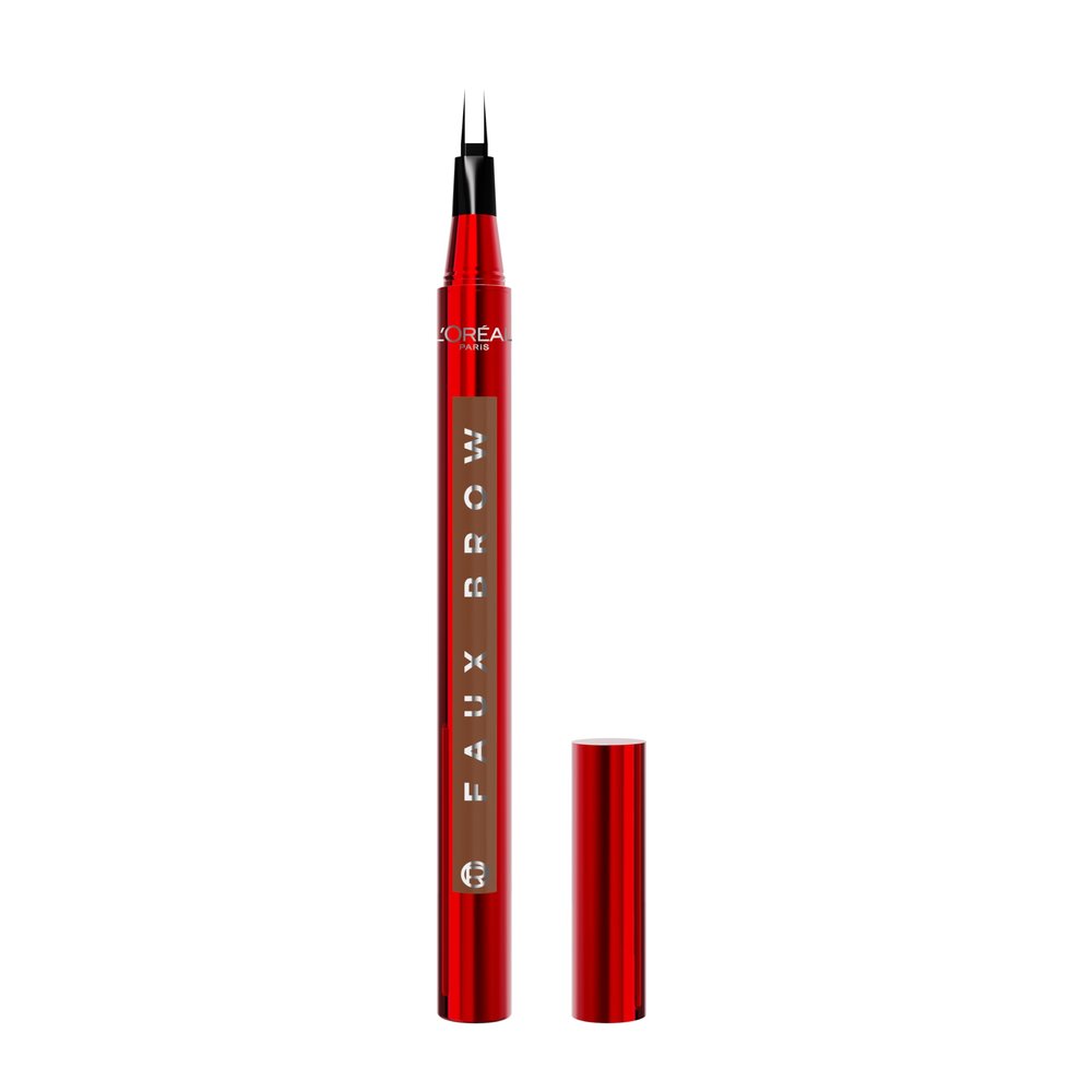 L'Oreal Paris Faux Brow, Hair-Like, Filling Eyebrow Pen with Double-Brush Tip, Fast & Precise Eyebrow Makeup, Dark Blonde, 0.04 Fl Oz