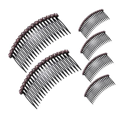 Baluue 6pcs Elegant French Hair Combs Rhinestone Decorative Hair Accessories for Weddings and Special Events Suitable for Bridal and Everyday Styling