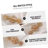 ELAYARD 1pc Floral Hair Clip Pearl and Crystal Elegant Hair Barrettes for Women Fashion Accessories for Special Occasions Lightweight and Stylish Design Orange view 3
