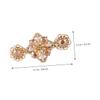 ELAYARD 1pc Floral Hair Clip Pearl and Crystal Elegant Hair Barrettes for Women Fashion Accessories for Special Occasions Lightweight and Stylish Design Orange view 4