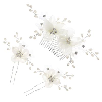 Baluue 1set Rhinestone Hair Comb Hair Piece for Brides Elegant U-shaped Stick for Wedding Evening Parties and Special Occasions Accessory for Classic