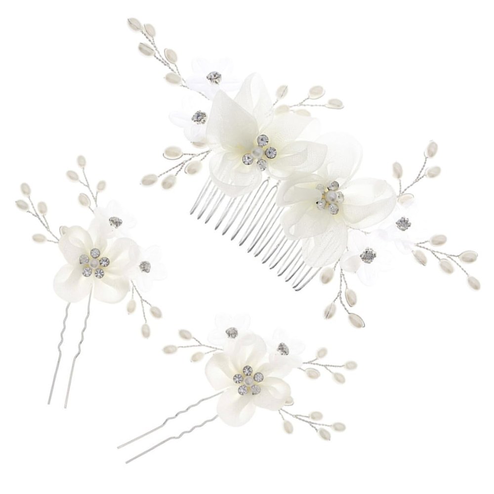 Baluue 1set Rhinestone Hair Comb Hair Piece for Brides Elegant U-shaped Stick for Wedding Evening Parties and Special Occasions Accessory for Classic
