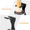 PartyKindom Beard Care Kit Acrylic Shaving Brush Stand Razor Holder Keep Tools Clean and Organized view 3