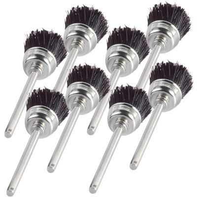 HAKIDZEL 8pcs Nail Drill Bit Cleaner Brush Nail Art Cleaning Tools Portable for Professionals Beginners