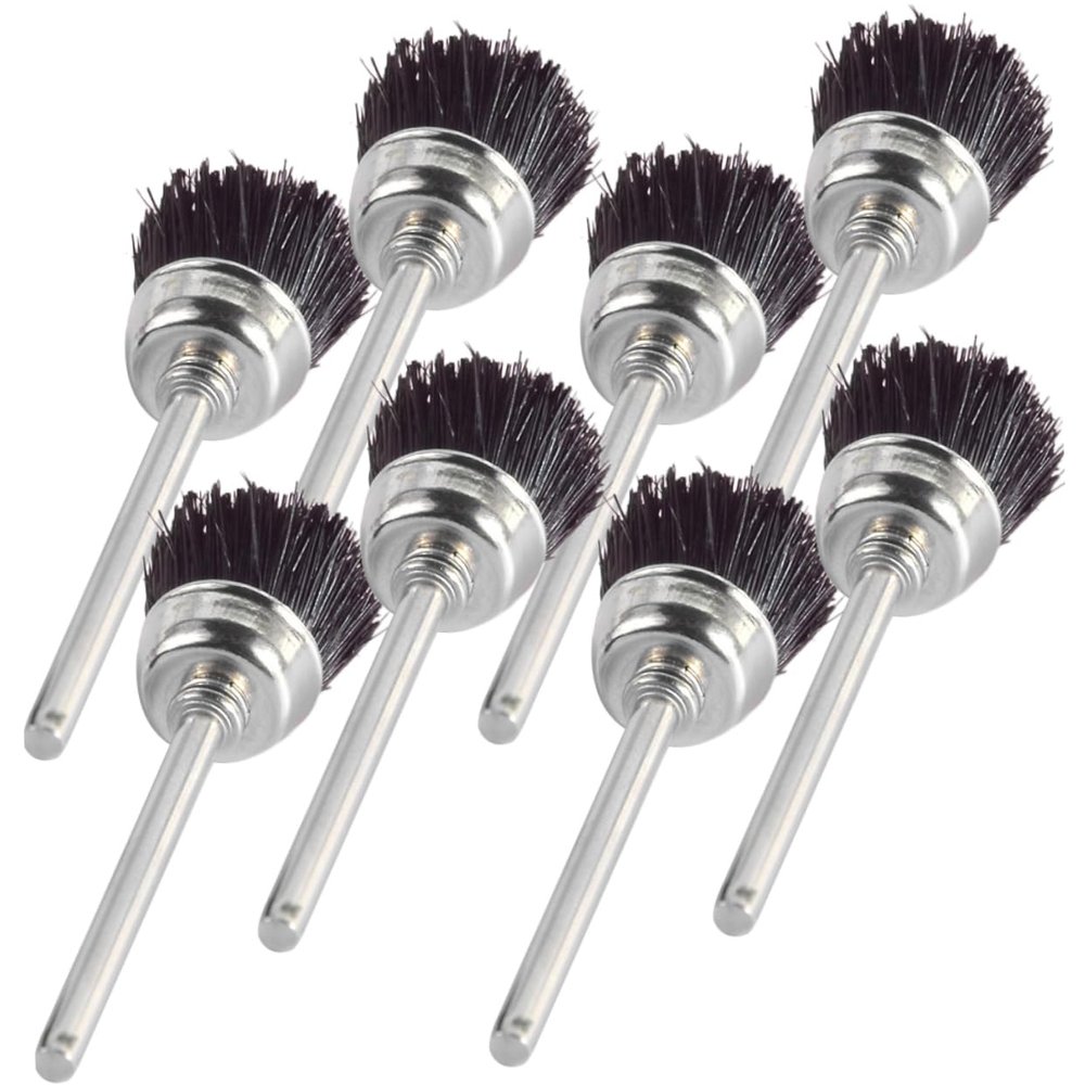 HAKIDZEL 8pcs Nail Drill Bit Cleaner Brush Nail Art Cleaning Tools Portable for Professionals Beginners