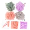 PartyKindom 4pcs Wear-Resistant Shower Sponges Portable Bathing Lanyard Exfoliating Body Scrubber for Daily Use Convenient Bath Accessory for Relaxation and Skin Care view 3