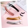 VICASKY 4pcs Stainless Steel False Eyelash Tweezers Ergonomic Lash Applicator Tool for Easy Application and Removal of Fake Lashes Includes Gold Silver Black Rose view 3