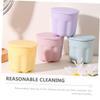 VICASKY 2sets Silicone Makeup Brush Cleaning Tool Rinsing Bowl Cosmetic Brush Cleaner for Sponges and Makeup Tools Gentle Cleaning Pad Convex Dots for Use view 2
