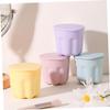 VICASKY 2sets Silicone Makeup Brush Cleaning Tool Rinsing Bowl Cosmetic Brush Cleaner for Sponges and Makeup Tools Gentle Cleaning Pad Convex Dots for Use view 4