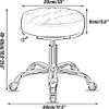 AMUYTCP Modern Makeup Tattoo Massage Work Stool, PU Leather Roller Stool, Shop Counter Medical Beauty Salon Spa Massage Swivel Stool, Gold Chrome 5 Claws with Swivel Wheel(Color:Dark Gray) view 2