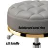 AMUYTCP Modern Makeup Tattoo Massage Work Stool, PU Leather Roller Stool, Shop Counter Medical Beauty Salon Spa Massage Swivel Stool, Gold Chrome 5 Claws with Swivel Wheel(Color:Dark Gray) view 4
