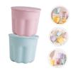 PartyKindom 2sets Makeup Brush Cleaning Tool Silicone Rinsing Bowl and Cleaning Pad for Easy and Makeup Brush Care and Deform-resistant Design view 2