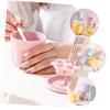 PartyKindom 2sets Makeup Brush Cleaning Tool Silicone Rinsing Bowl and Cleaning Pad for Easy and Makeup Brush Care and Deform-resistant Design view 3