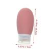 4Pcs Silicone Travel Shampoo Bottles, 60ml Squeeze Toiletry Containers view 2