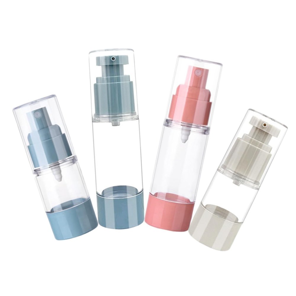 4Pcs Airless Pump Lotion Bottle Xmas 11.8x3.3x3.3cm