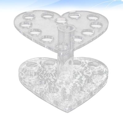 Heart Shaped Nail Brush Holder Reusable Gel Nail Brush Pen Stand for Painting Display Home DIY Salon