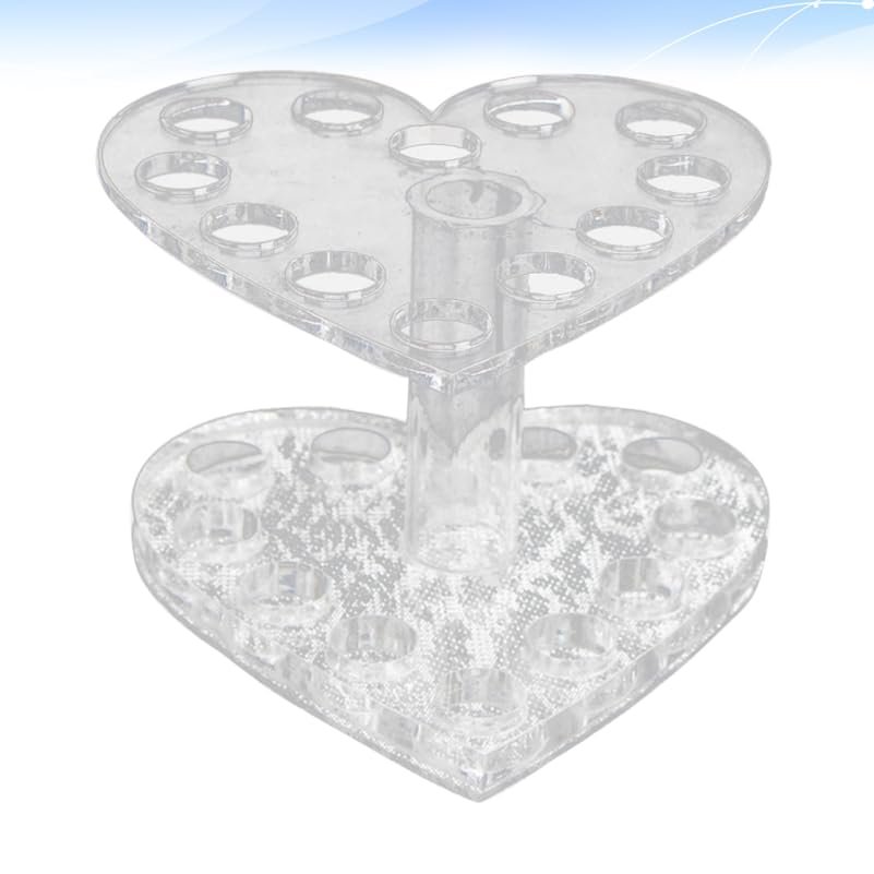 Heart Shaped Nail Brush Holder Reusable Gel Nail Brush Pen Stand for Painting Display Home DIY Salon