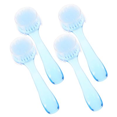 HOLIDYOYO 4pcs Ergonomic Nail Dust Brush for Manicure and Facial Cleansing Compact Scrubber for Nails Joints Elbows and More Comfortable to Use