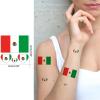 100pc Mexico Flag Tattoo Stickers, 25-Sheet Mexican MX National Flags Face Temporary Tattoo Adult, Patriotic Banderas De Mexico Flag Fake Tattoo for Men Women Party Decoration view 4