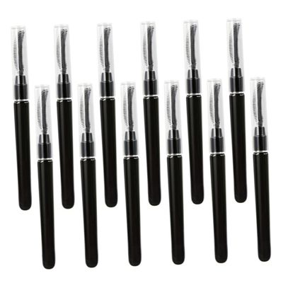 VICASKY 12pcs Portable Eyelash Combs Protective Silicone Lash Makeup Brushes for Women for Daily Use Travel and Business Trips