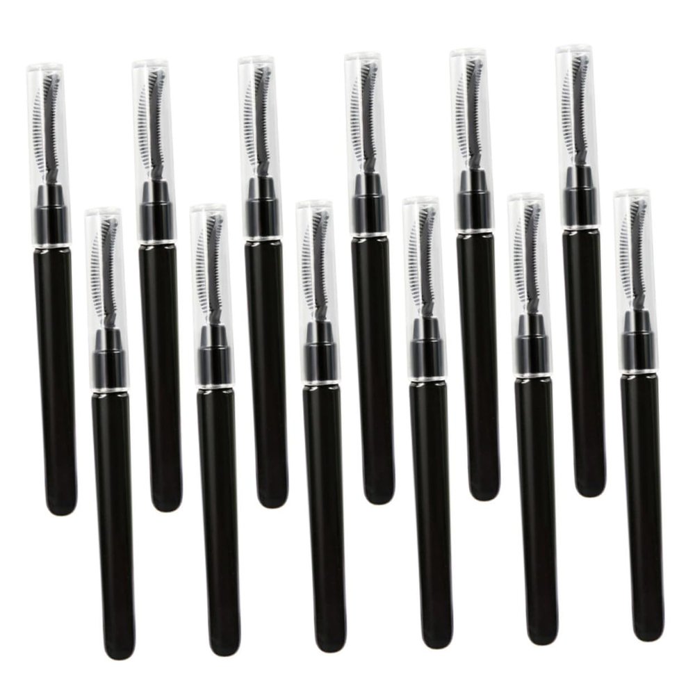 VICASKY 12pcs Portable Eyelash Combs Protective Silicone Lash Makeup Brushes for Women for Daily Use Travel and Business Trips