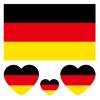100pc German Flag Tattoo Stickers, 25-Sheet Germany DE National Flags Face Temporary Tattoo Adult, Patriotic Deutsche Flagge Fake Tattoo for Men Women Party Decoration view 1