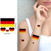 100pc German Flag Tattoo Stickers, 25-Sheet Germany DE National Flags Face Temporary Tattoo Adult, Patriotic Deutsche Flagge Fake Tattoo for Men Women Party Decoration view 4