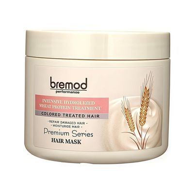 Bremod Performance Wheat Protein Hair Mask Intensive Repair Treatment for Color-TreatedDamaged Hair Strengthens, Boosts Elasticity, Adds Volume, Locks in Moisture 16.9 Fl Oz