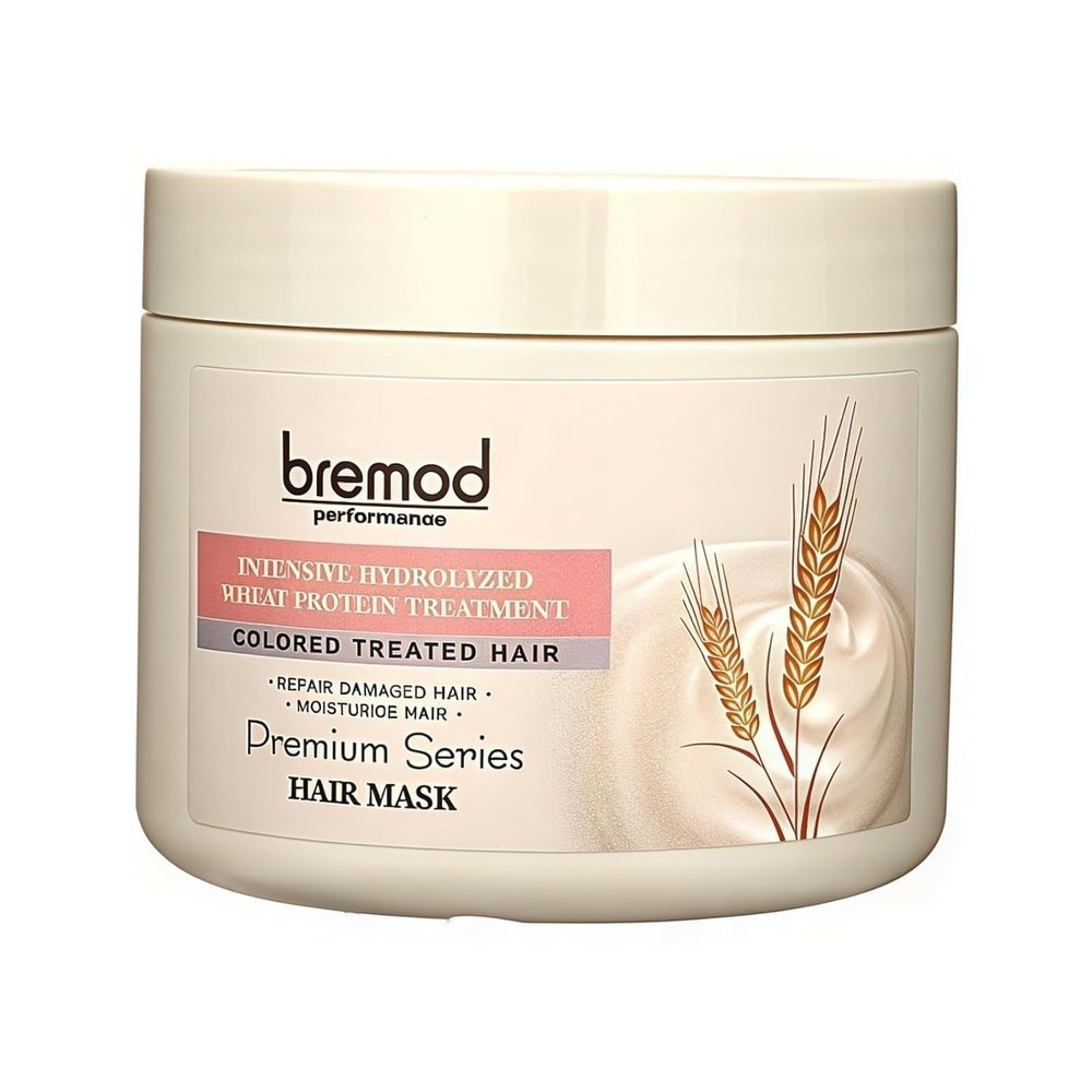Bremod Performance Wheat Protein Hair Mask Intensive Repair Treatment for Color-TreatedDamaged Hair Strengthens, Boosts Elasticity, Adds Volume, Locks in Moisture 16.9 Fl Oz