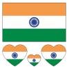 100pc Indian Flag Tattoo Stickers, 25-Sheet India IN National Flags Face Temporary Tattoo Adult, Patriotic Indian Independence Day Fake Tattoo for Men Women Party Decoration view 1