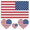 100pc American Flag Tattoo Stickers, 25-Sheet 4th of July USA Flag Face Temporary Tattoo Adult, Patriotic US National Flag Fake Tattoo for Men Women Independence Day, Veteran, Memorial Day Party view 1