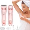 Livora Electric Shaver for Women, Bikini Trimmer for Women, 2 in 1 Wet & Dry Waterproof Electric Razors, Silk Glide Pro Shaver with Removable Head for Leg Arm Underarm Bikini Area view 1