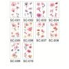 10pcs Watercolor Illustration Flower Tattoo Sticker, Disposable Collarbone Flower Arm Sticker, Fake Tattoo Sticker(SC-002) view 3