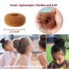 Extra Small Hair Bun Maker for Kids, 6 PCS Chignon Hair Donut Sock Bun Form for Girls, Mini Hair Doughnut Shaper for Short and Thin Hair (Small Size 2 Inch, Light Brown) view 3