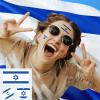 100pc Israel Flag Tattoo Stickers, 25-Sheet Israeli IL National Flags Face Temporary Tattoo Adult, Patriotic Israel Fake Tattoo for Men Women Party Decoration view 2