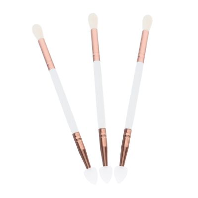 Healeved Professional Eye Shadow Makeup Brush Double Headed Applicator Non-slip Handle Perfect for Daily Use